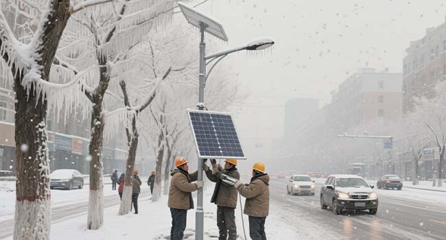 install solar street lights